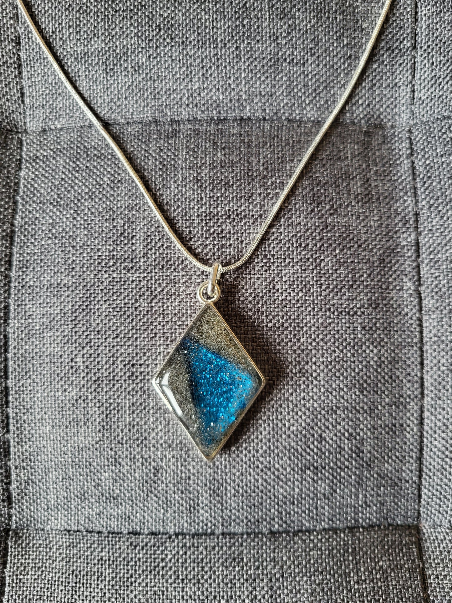 Blue Recycled Glass Pendant