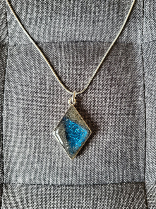 Blue Recycled Glass Pendant