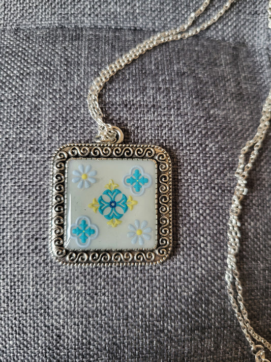 Portuguese Tile Design Pendant